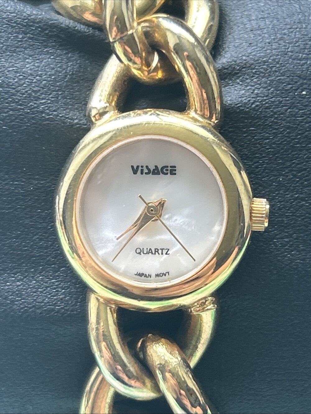 Visage Gold Tone Bracelet Women’s Quartz Watch